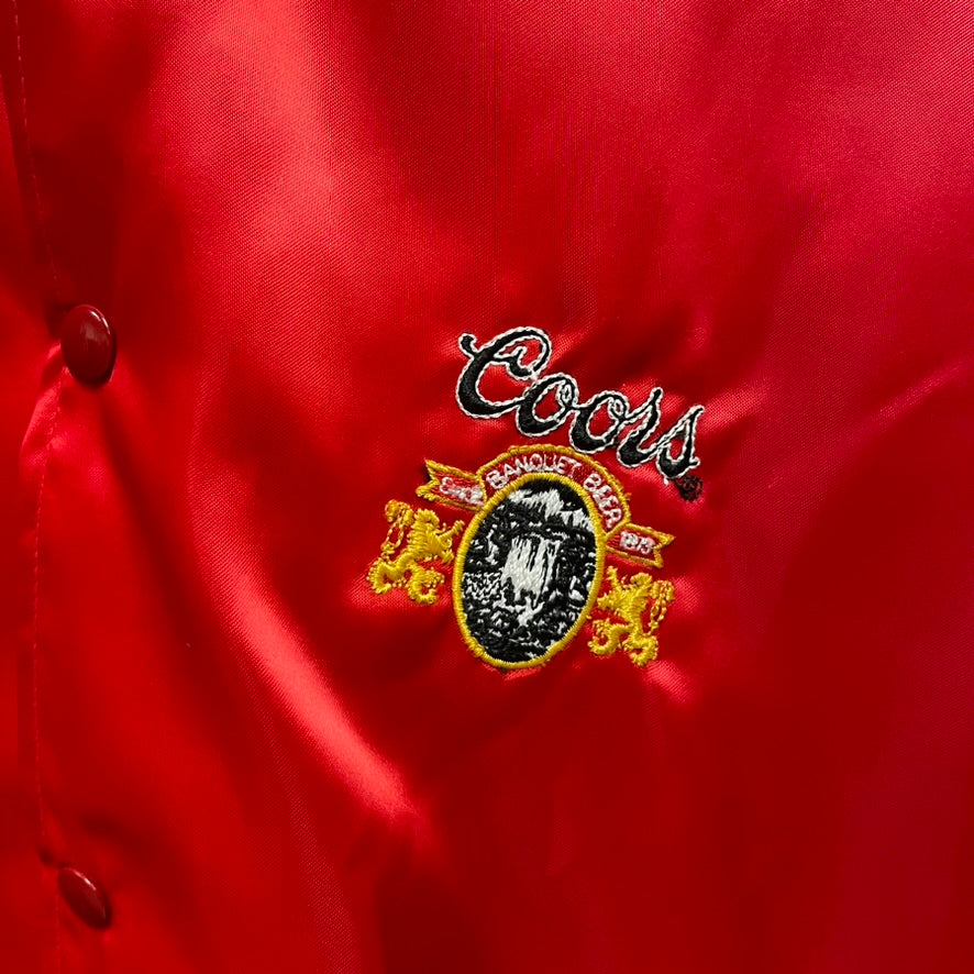 Vintage Coors Banquet Beer Satin Bomber Jacket