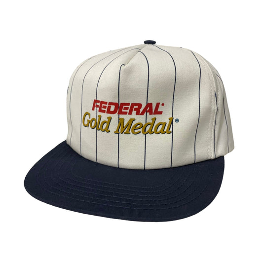 Vintage Federal Gold Medal Pinstripe Strapback