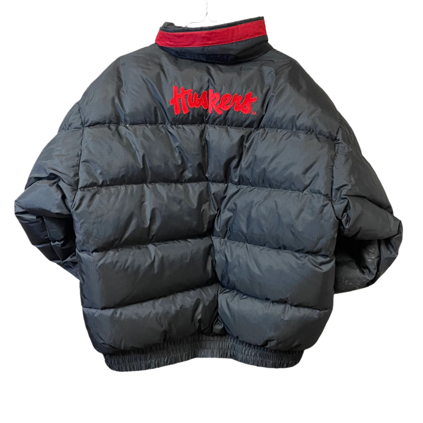 Vintage Nebraska Huskers DOWN Puffer Jacket L