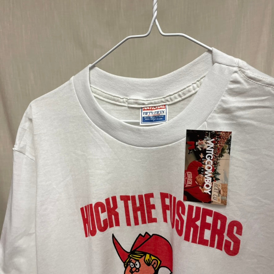 Vintage Nebraska Huskers 'Huck The Fuskers' Humor Shirt L