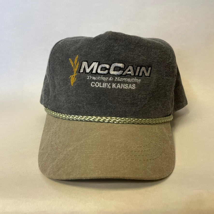 Vintage McCain Trucking & Harvesting Colby Kansas Snapback Hat