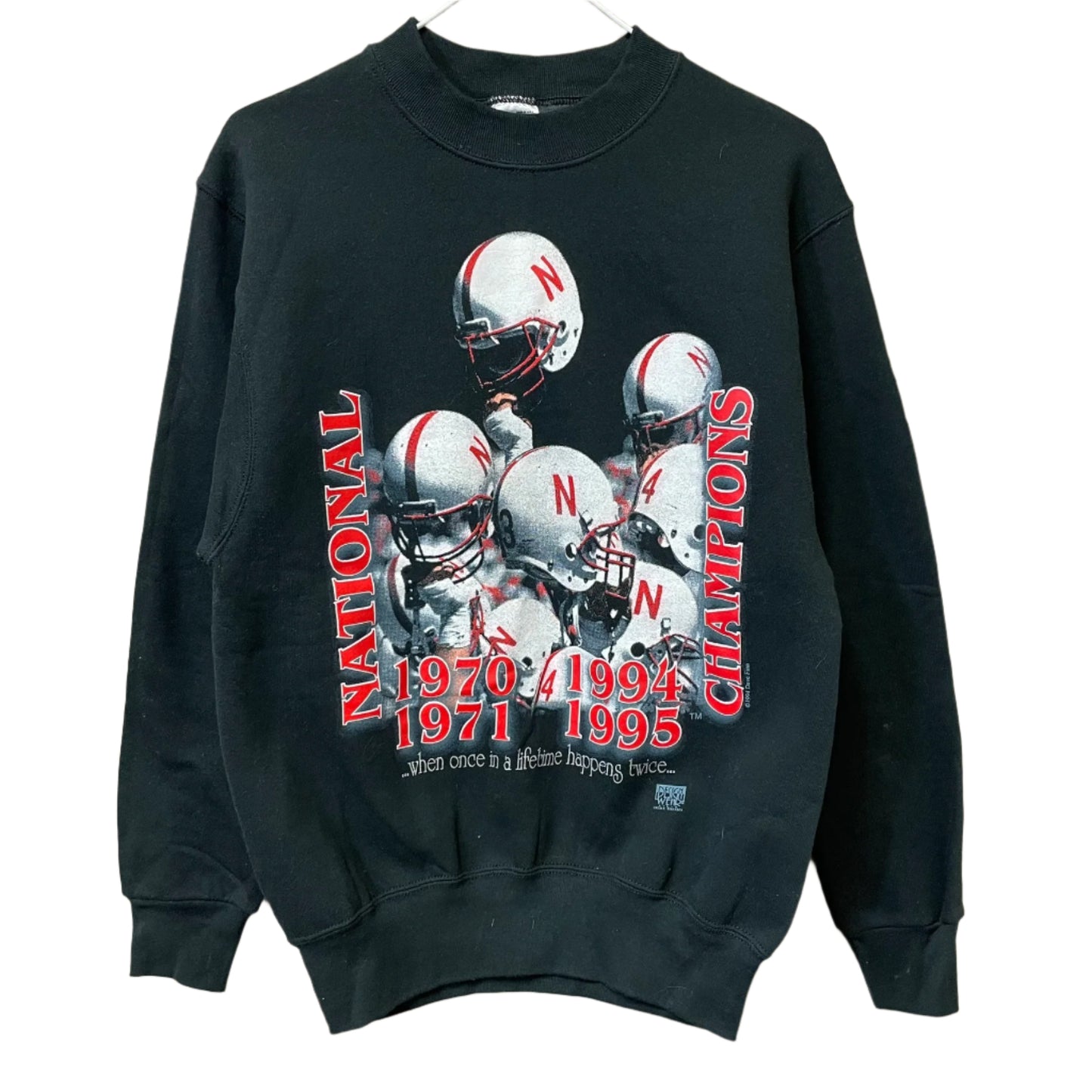 Vintage Nebraska Huskers National Champions Helmet Crewneck S