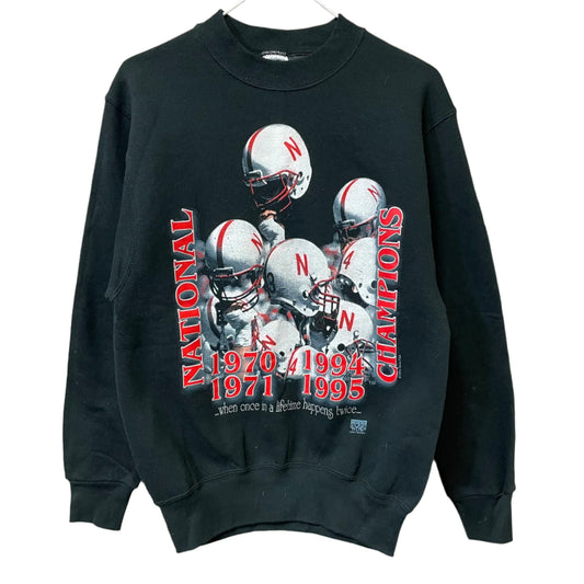 Vintage Nebraska Huskers National Champions Helmet Crewneck S