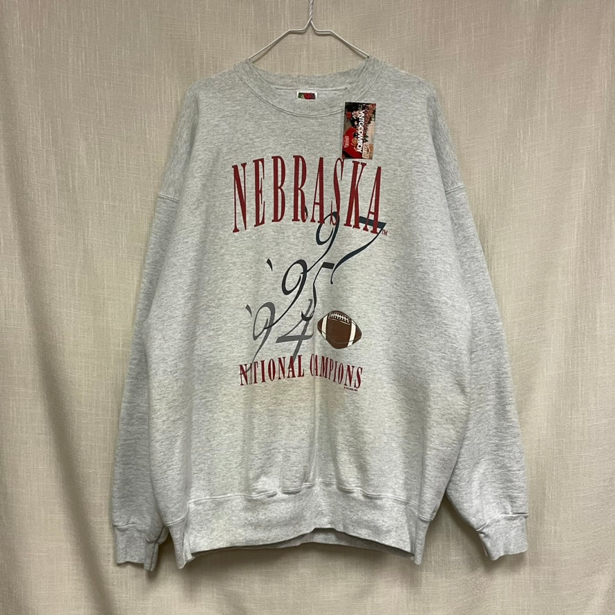 Vintage Nebraska Huskers 1994 1995 National Champions Crewneck XXL