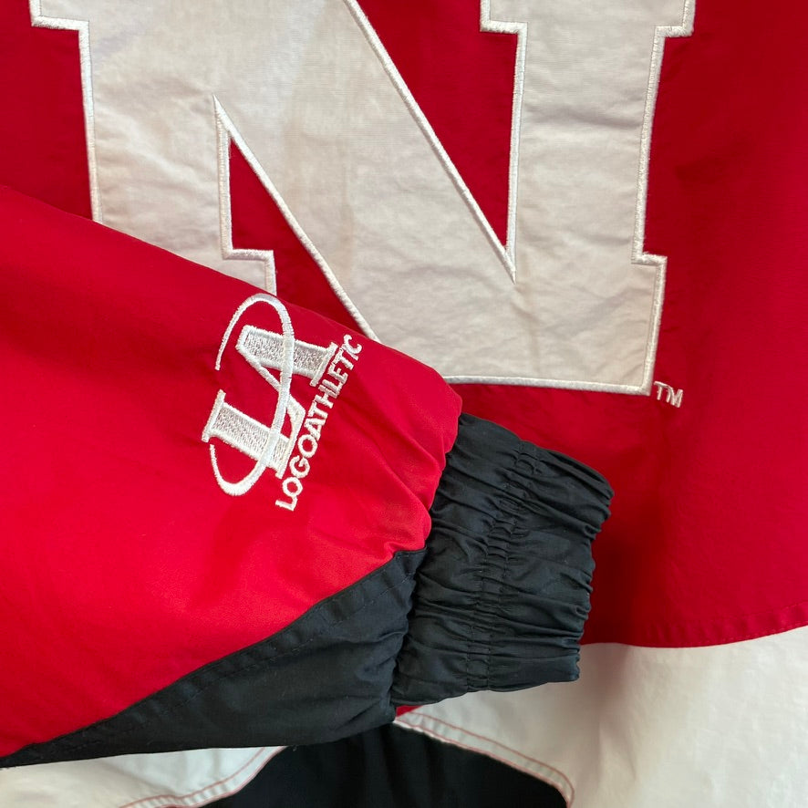 Vintage Nebraska Huskers Logo Athletic Puffer Jacket M