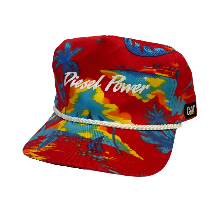 Vintage CAT Equipment Diesel Power Floral Snapback