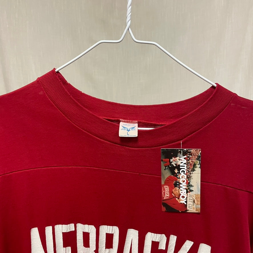 Vintage Nebraska Huskers 80s 3/4 Shirt L