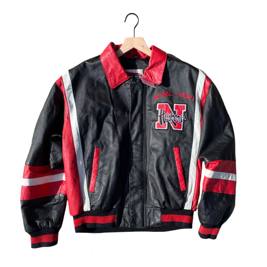 Vintage Nebraska Huskers Leather Jacket L