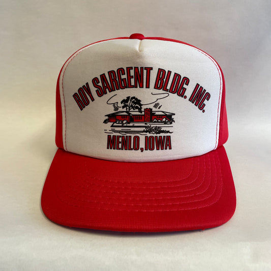 Vintage Roy Sargent Building Menlo Iowa Snapback Hat