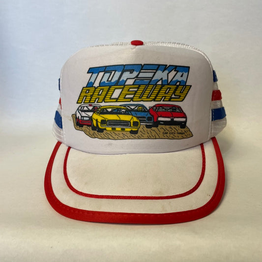 Vintage Topeka Raceway Kansas 3 Stripe Snapback Hat