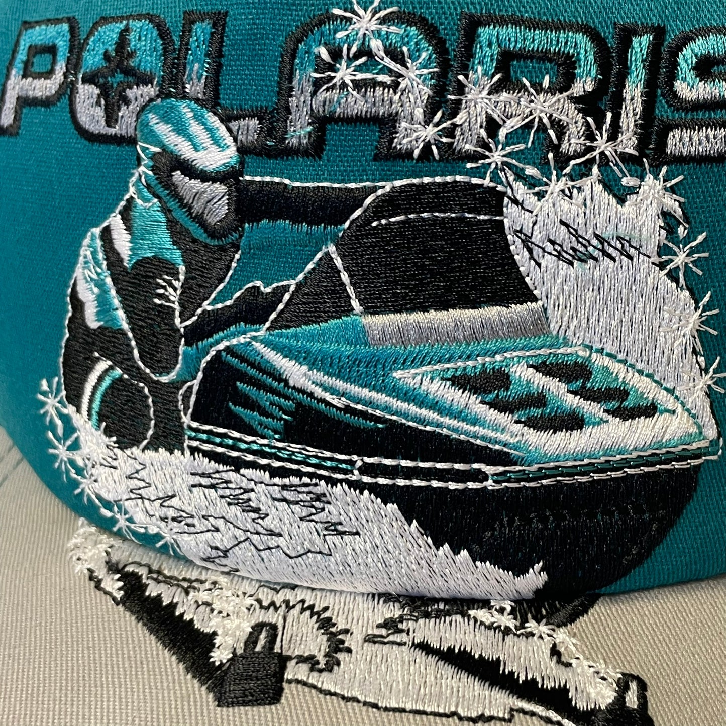 Vintage Polaris Trail Snowmobile Snapback Hat