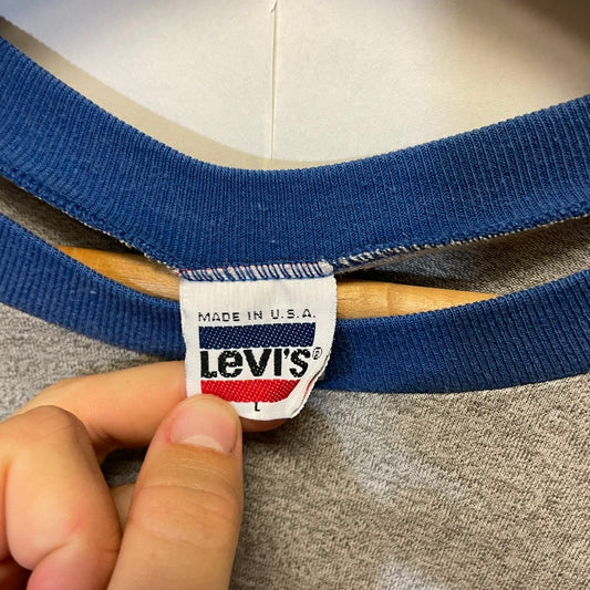 Vintage Levis USA Olympic Ringer Shirt L