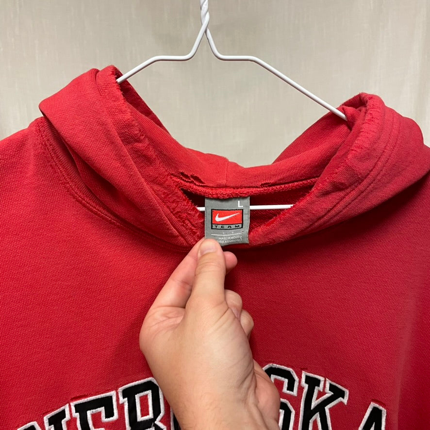Vintage Nebraska Huskers Nike Hoodie L