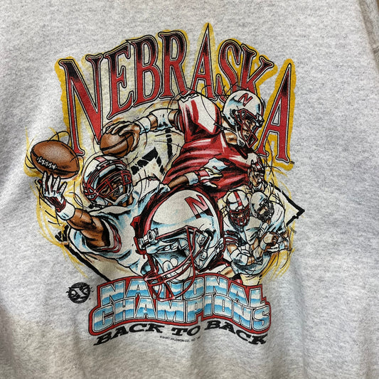 Vintage Nebraska Huskers Explosion National Champions Crewneck L