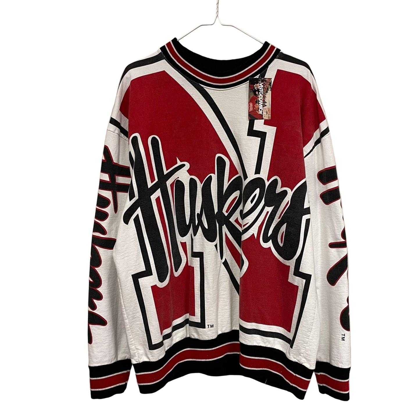 Vintage Nebraska Huskers GALLOP AOP Crewneck