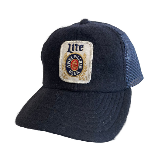 Vintage Miller Lite Beer Snapback Trucker Hat