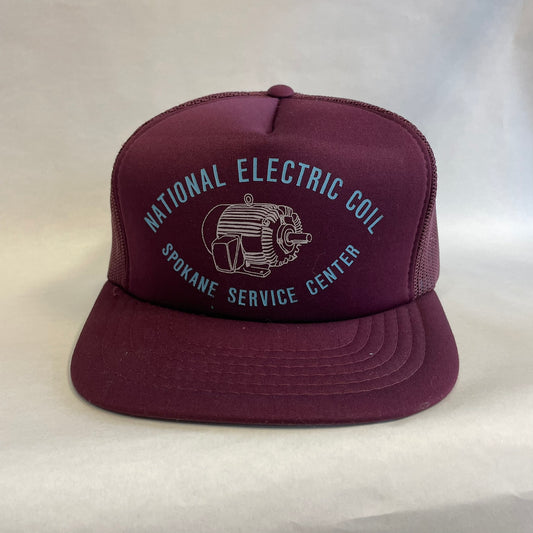 Vintage National Electric Coil Spokane Service Snapback Trucker Hat