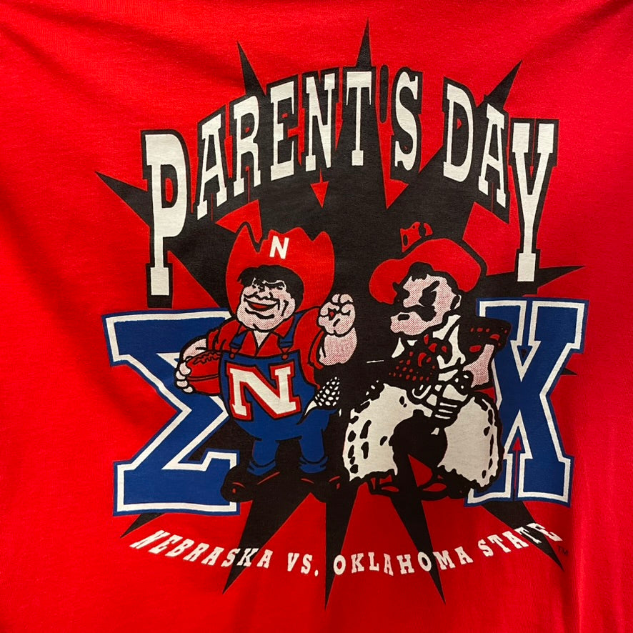Vintage Nebraska Huskers Sigma Chi Parent's Day 1994 Shirt XL