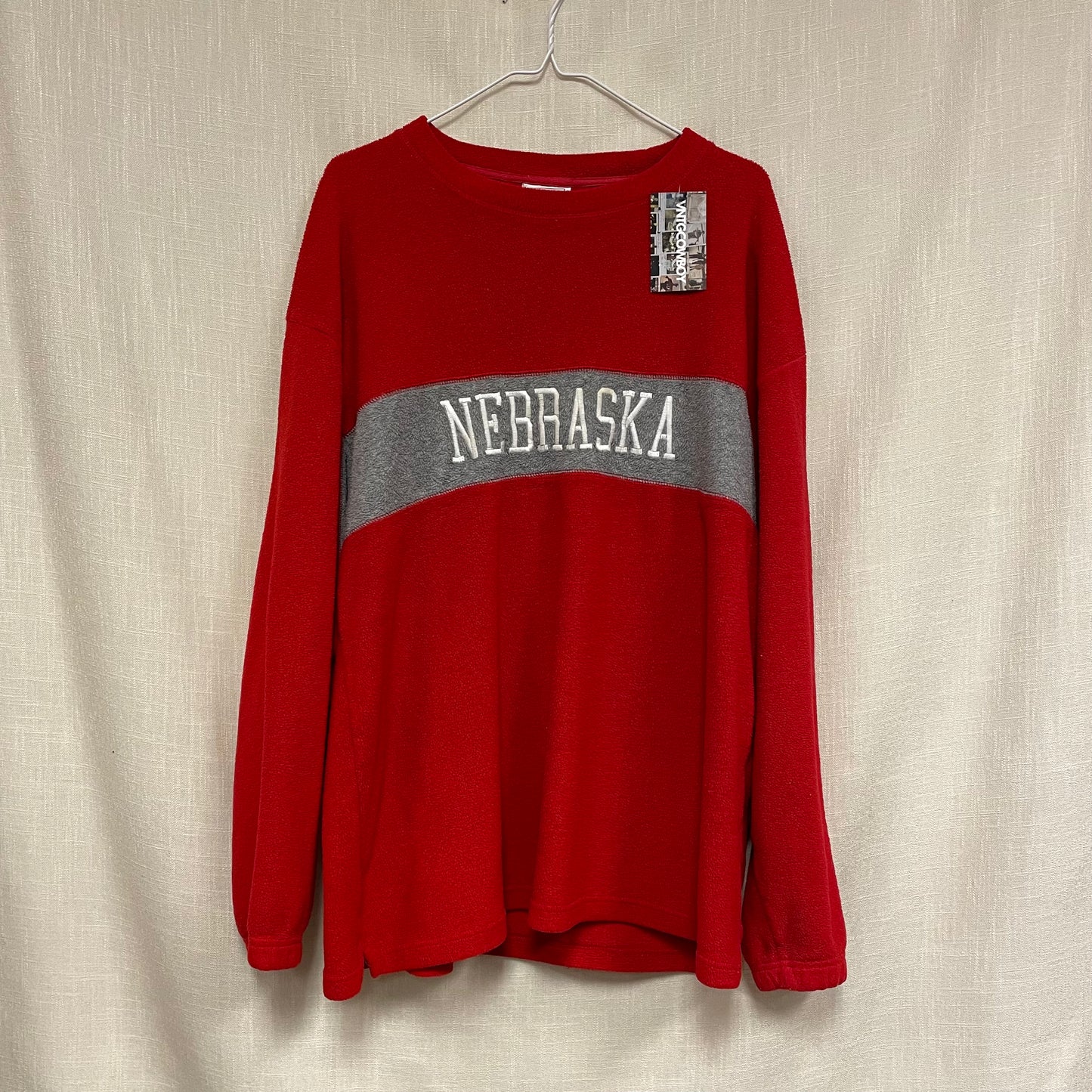 Vintage Nebraska Huskers Fleece Crewneck XL