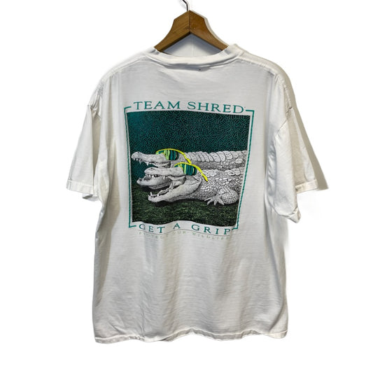 Vintage Lifeforms 'Team Shred' Alligator Animal Graphic Shirt XL