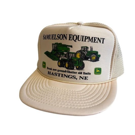 Vintage John Deere Samuelson Equipment Hastings, NE Snapback Hat