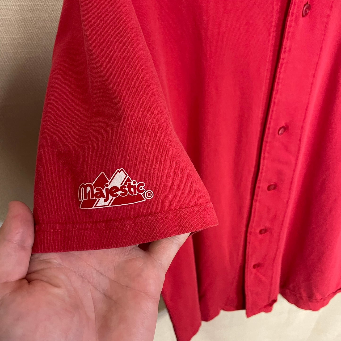 Vintage Nebraska Huskers Baseball Jersey Majestic L