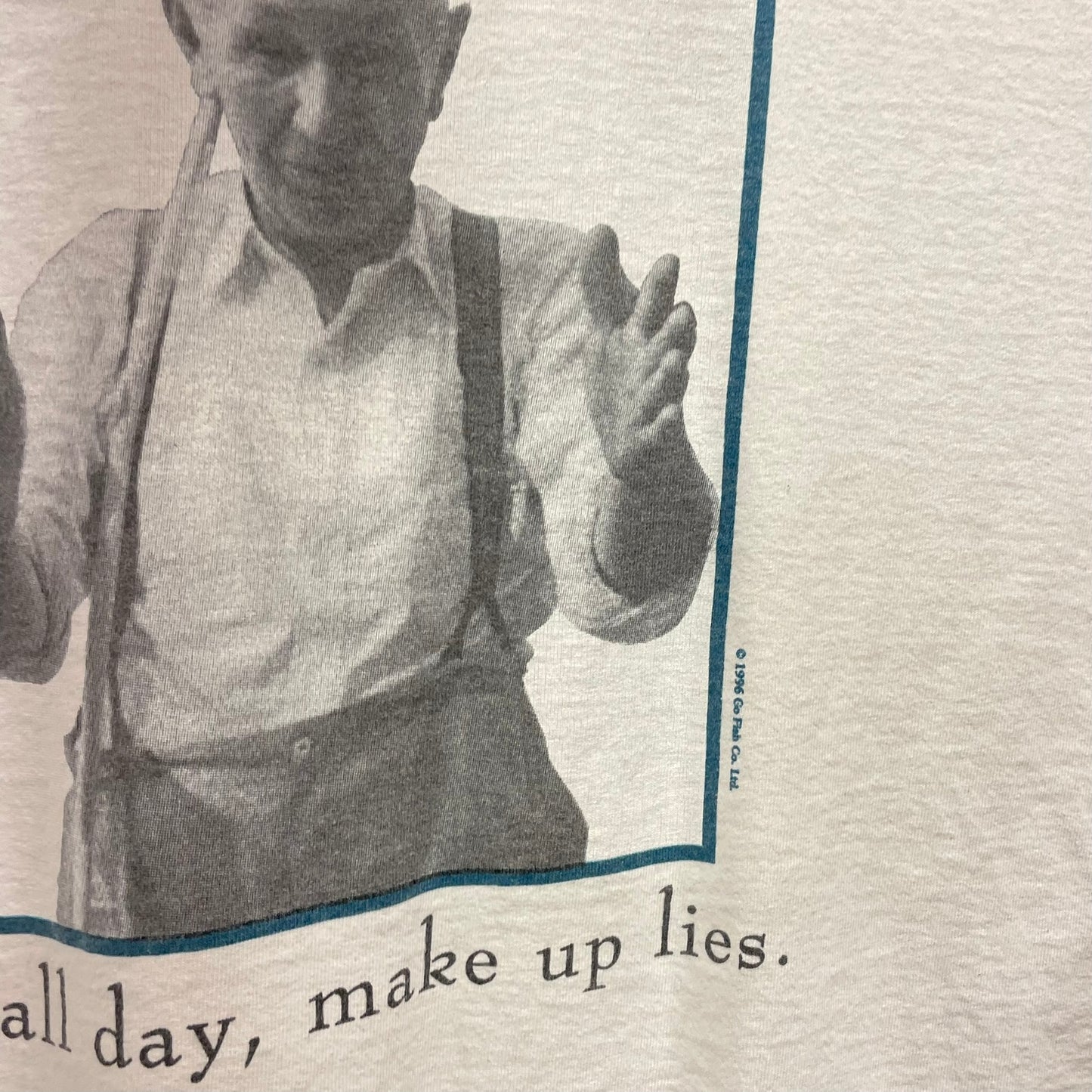 Vintage Go Fish 'Late to bed, early to rise, fish all day, make up lies" Shirt XL