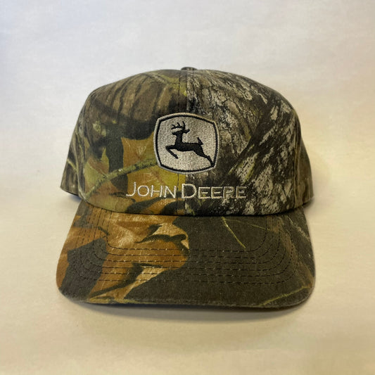 Vintage John Deere Camo Snapback Hat