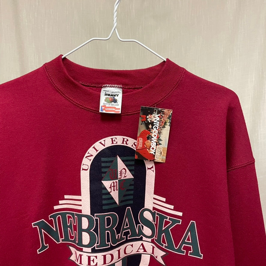 Vintage University of Nebraska Huskers Medicine Crewneck L