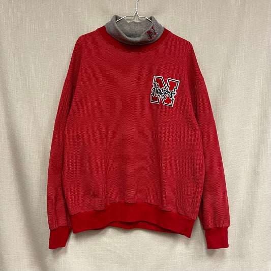 Vintage Nebraska Huskers Turtleneck Crewneck XL