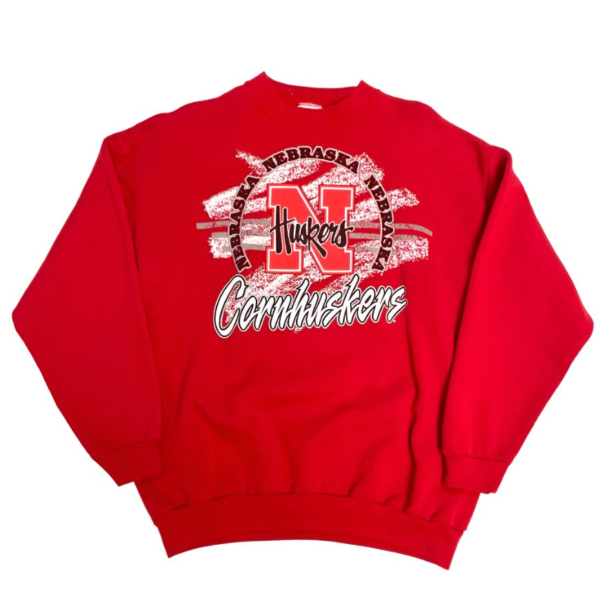 Vintage Nebraska Huskers Tultex Crewneck L