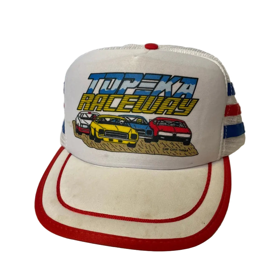 Vintage Topeka Raceway Kansas 3 Stripe Snapback Hat