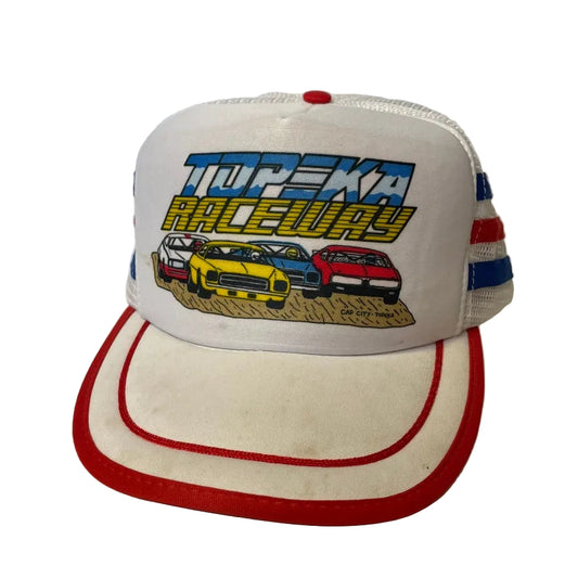 Vintage Topeka Raceway Kansas 3 Stripe Snapback Hat