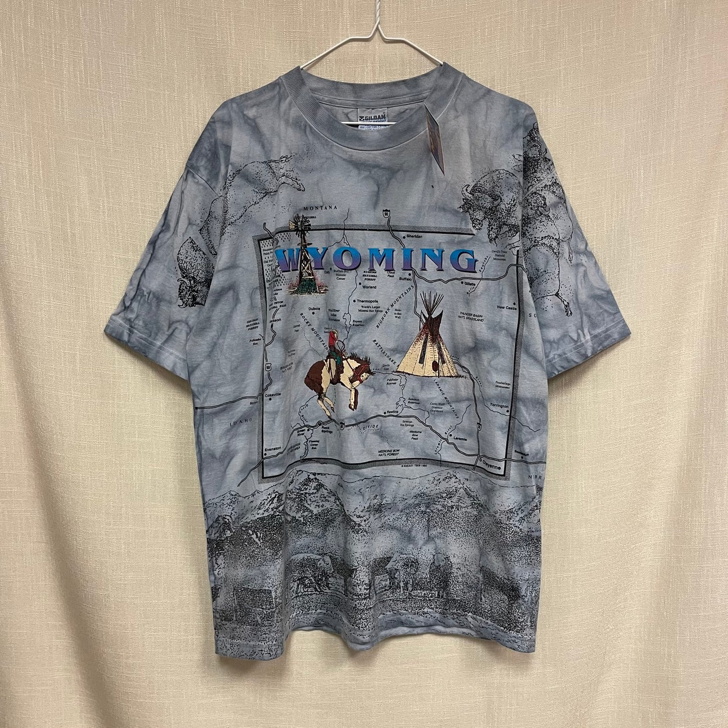 Vintage Wyoming AOP Shirt XL