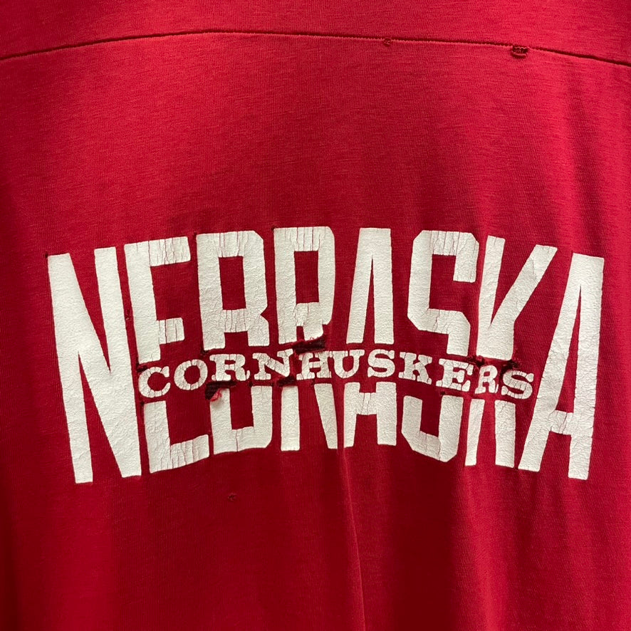Vintage Nebraska Huskers 80s 3/4 Shirt L
