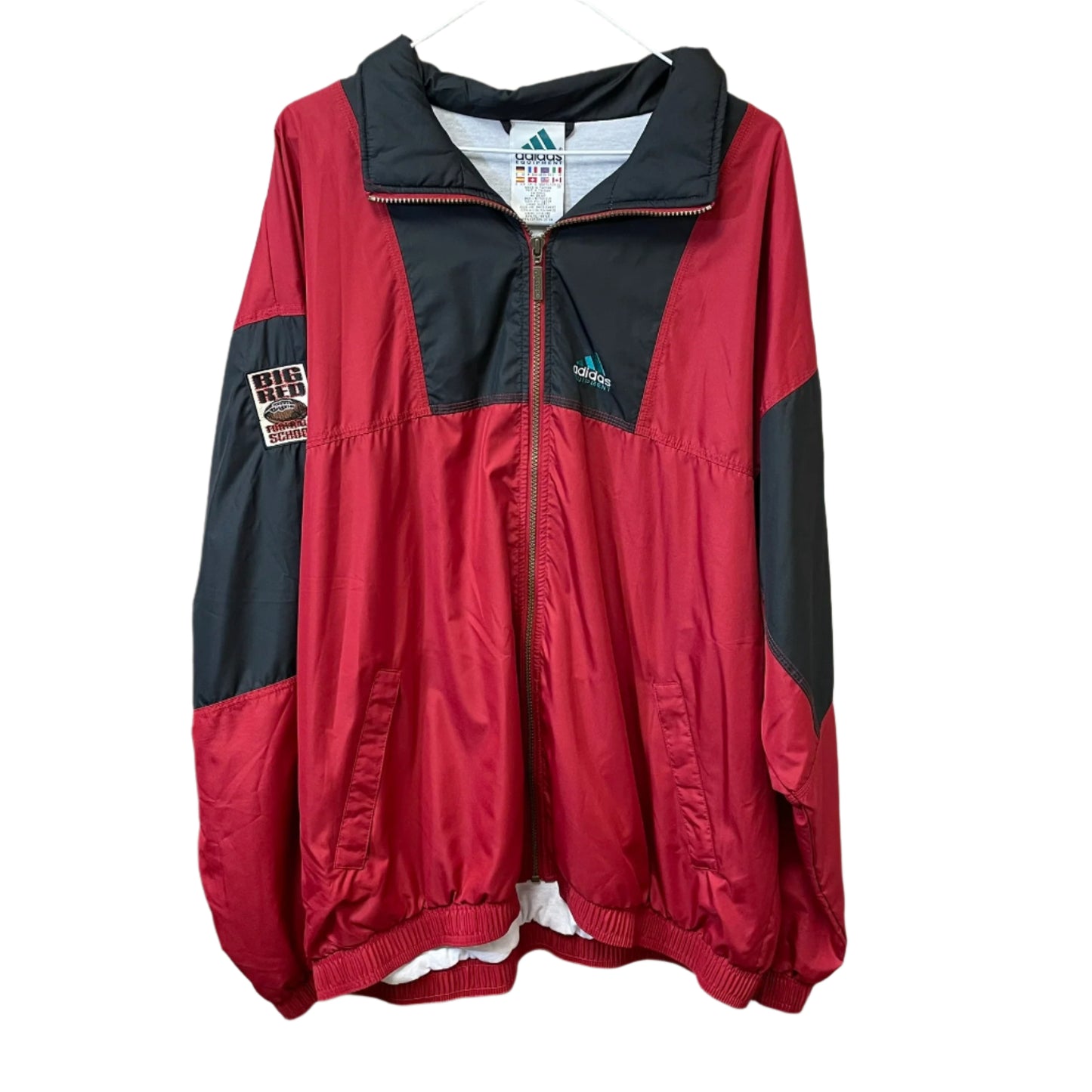 Vintage Nebraska Huskers Tom Osborne Adidas Windbreaker Jacket XL