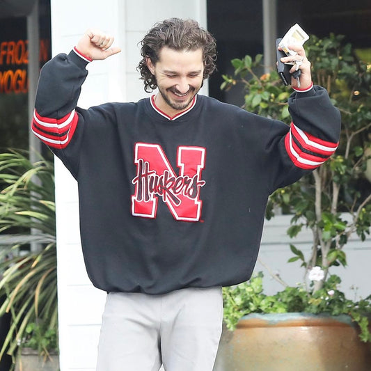Vintage Shia Labeouf Nebraska Huskers STARTER Sweatshirt L