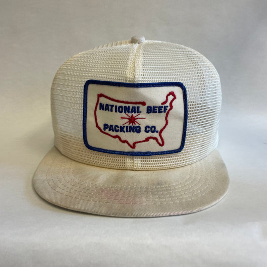 Vintage National Beef Packing Co Mesh Snapback Hat