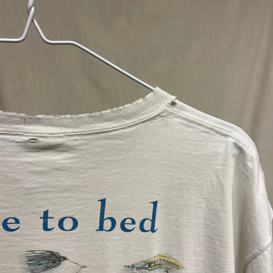 Vintage Go Fish 'Late to bed, early to rise, fish all day, make up lies' Shirt XL