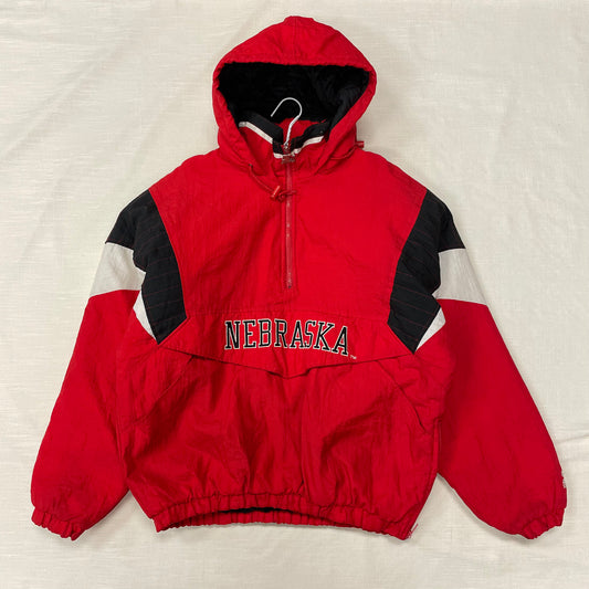 Vintage Nebraska Huskers STARTER Puffer Jacket L