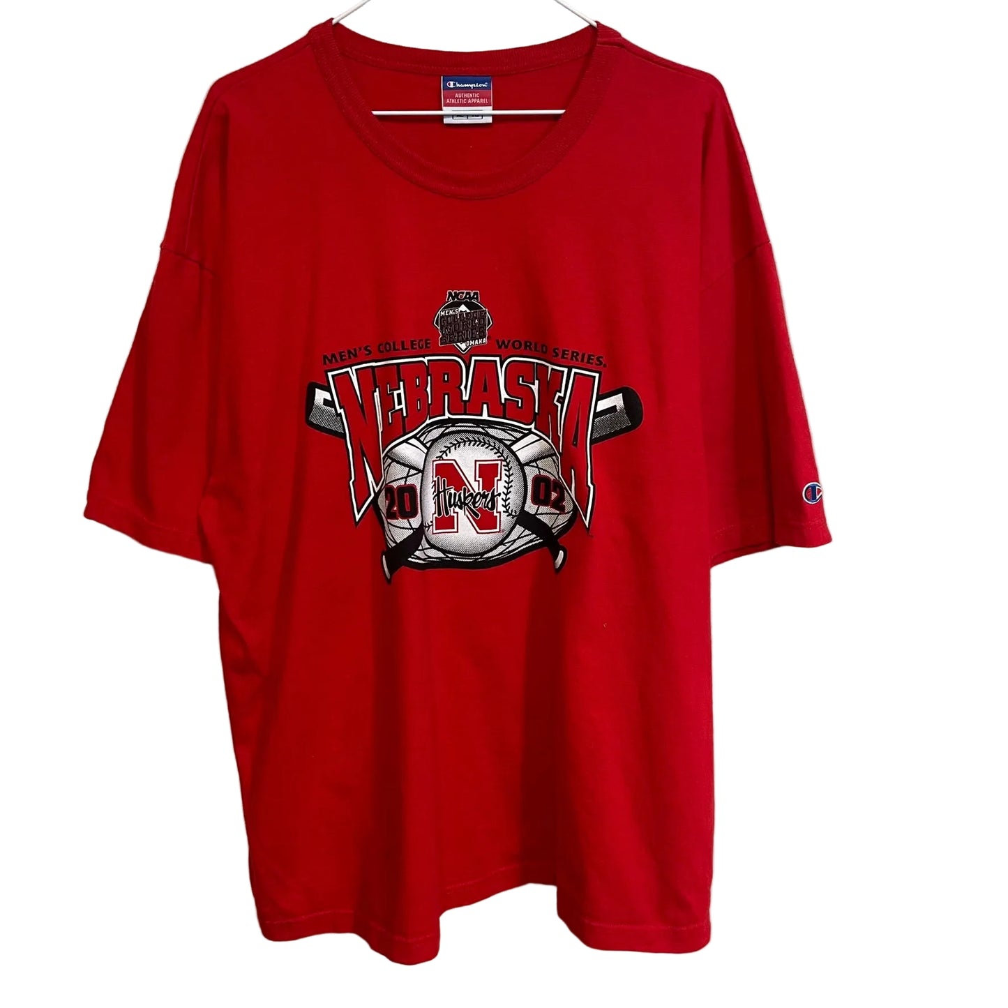Vintage Nebraska Huskers Baseball 2002 College World Series Shirt XL