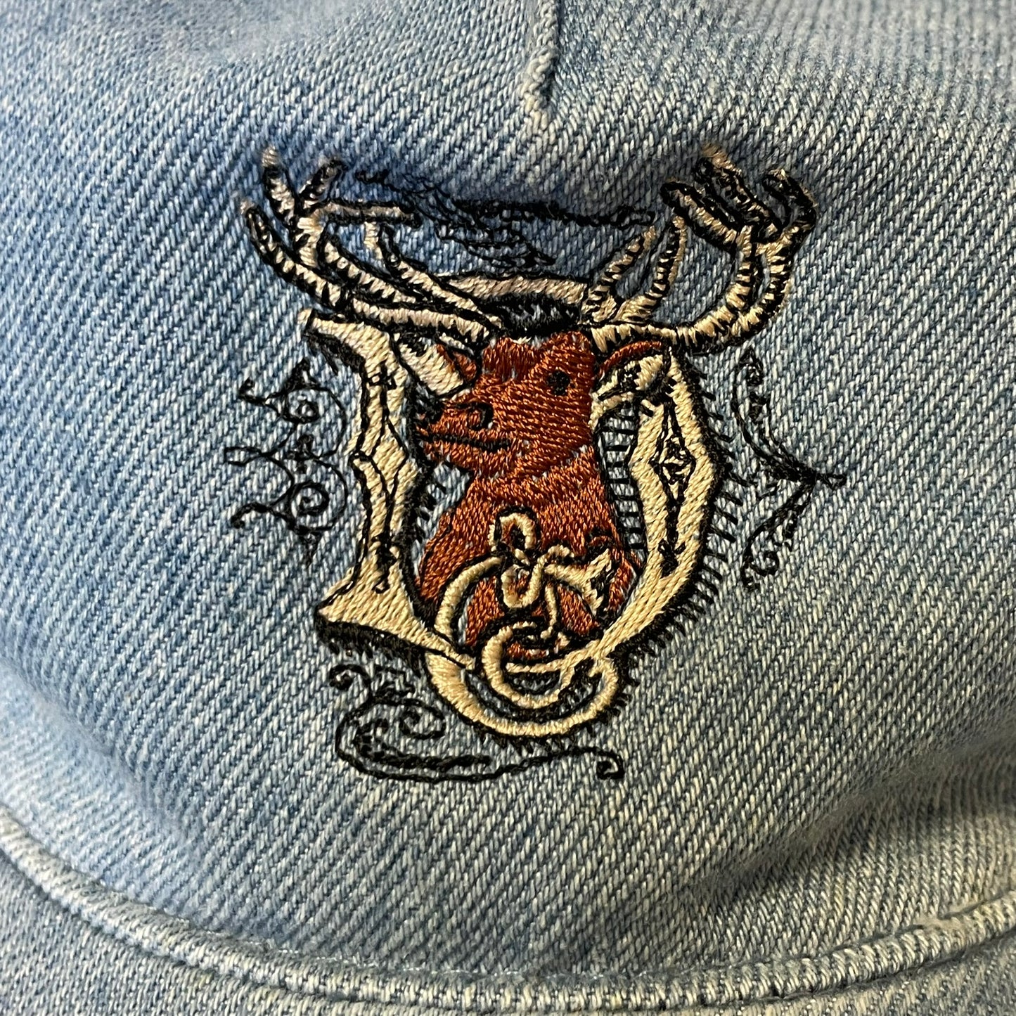 Vintage John Deere Denim Strapback Hat
