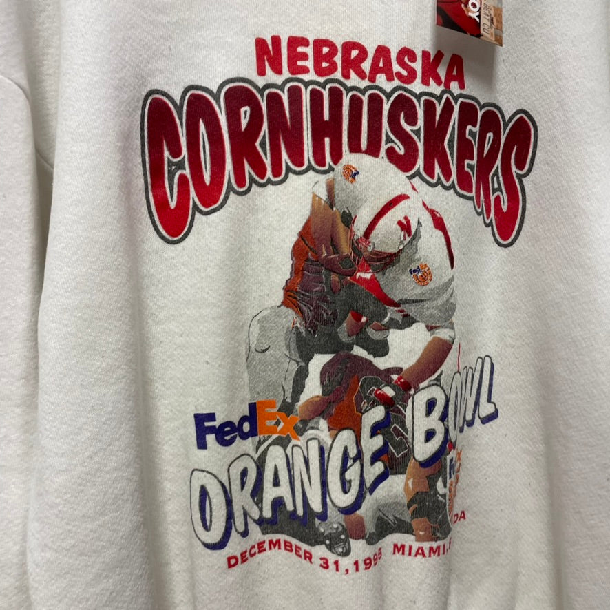 Vintage Nebraska Huskers 1996 FedEx Orange Bowl Crewneck M