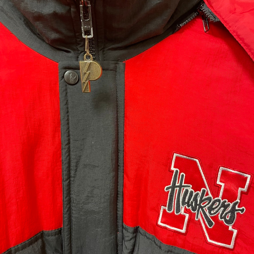 Vintage Nebraska Huskers Pro Player Puffer Jacket XXL