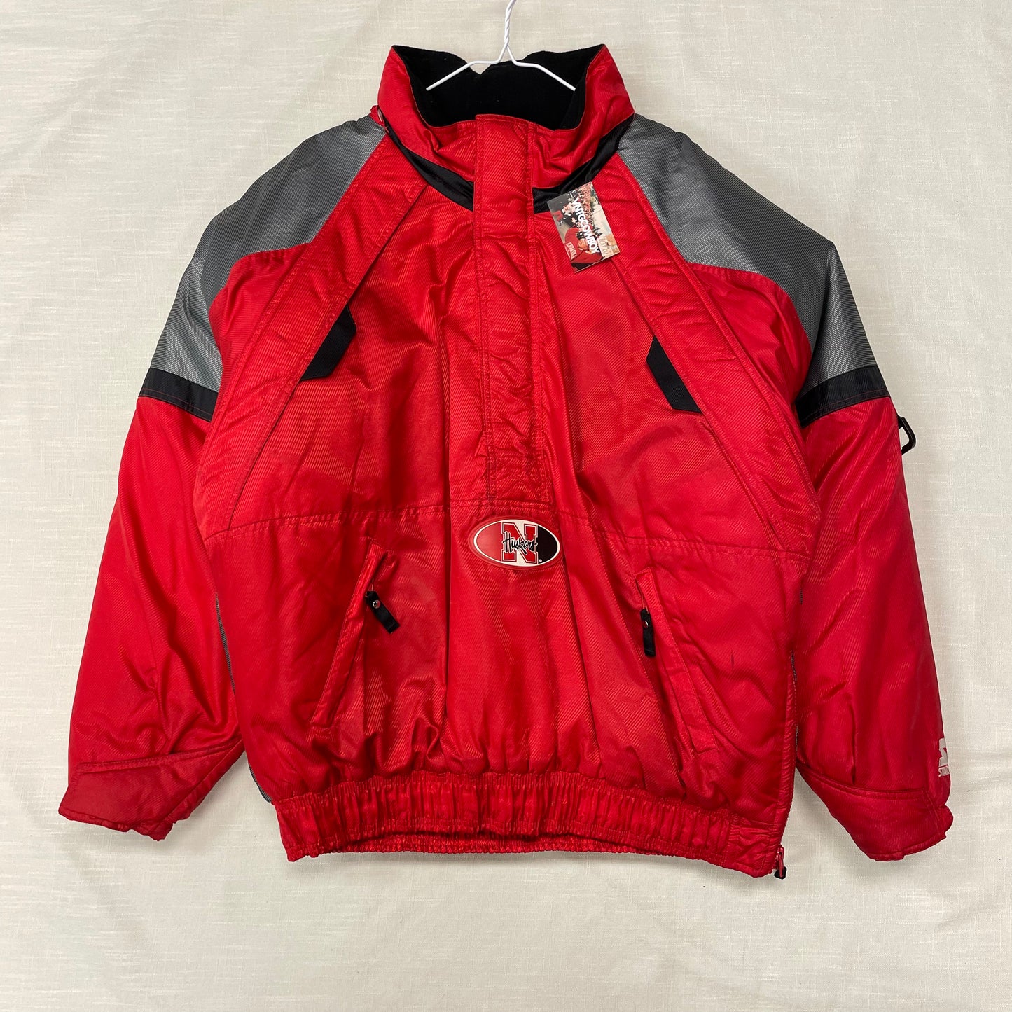 Vintage Nebraska Huskers STARTER Puffer Jacket L