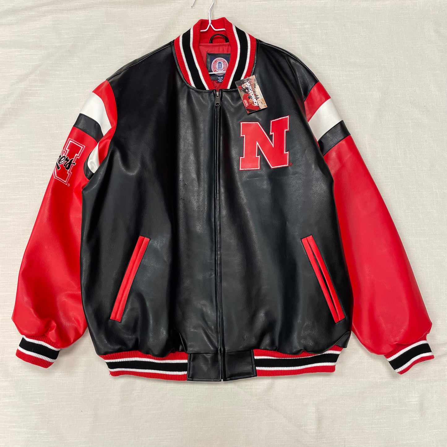 Vintage Nebraska Huskers Leather Jacket XXL