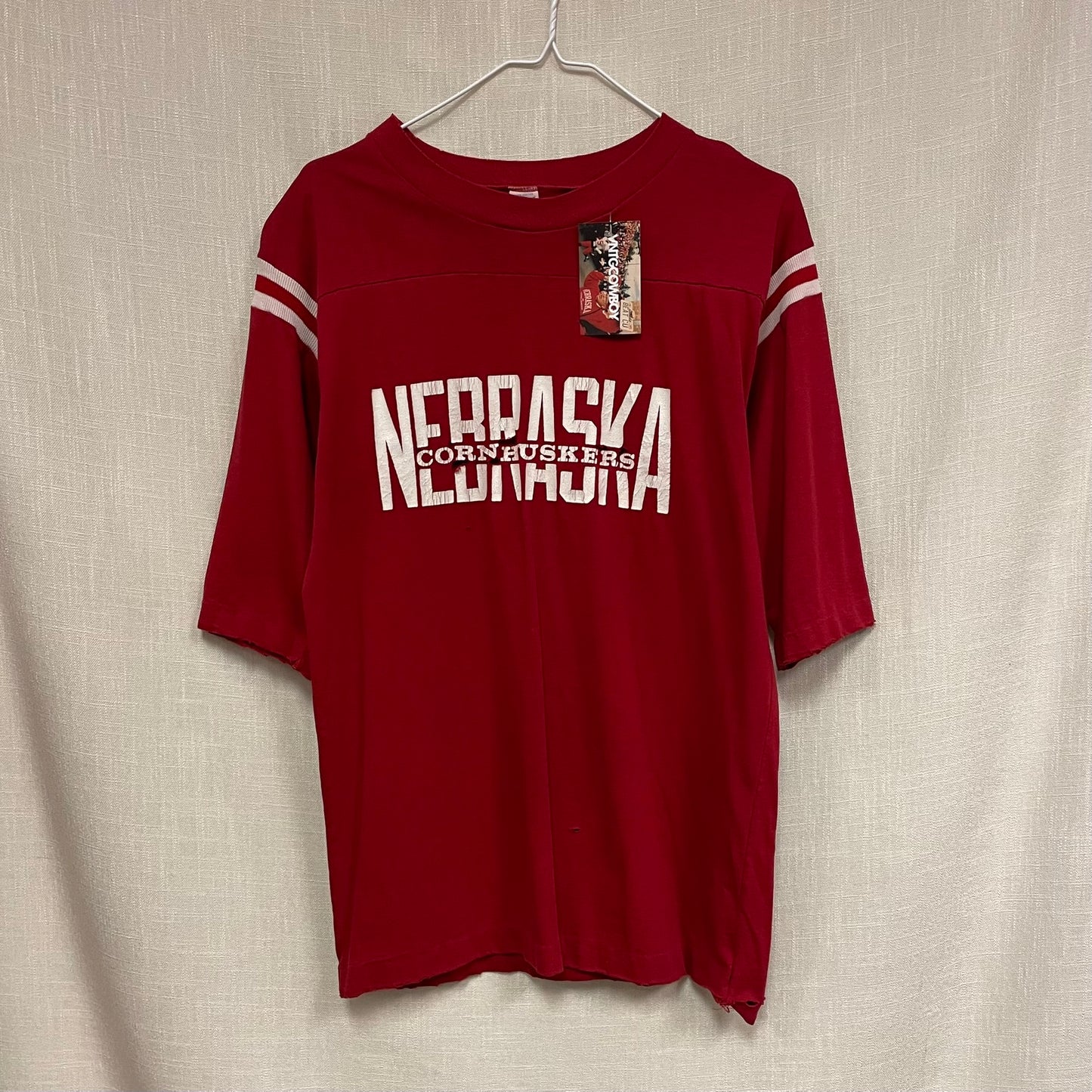 Vintage Nebraska Huskers 80s 3/4 Shirt L