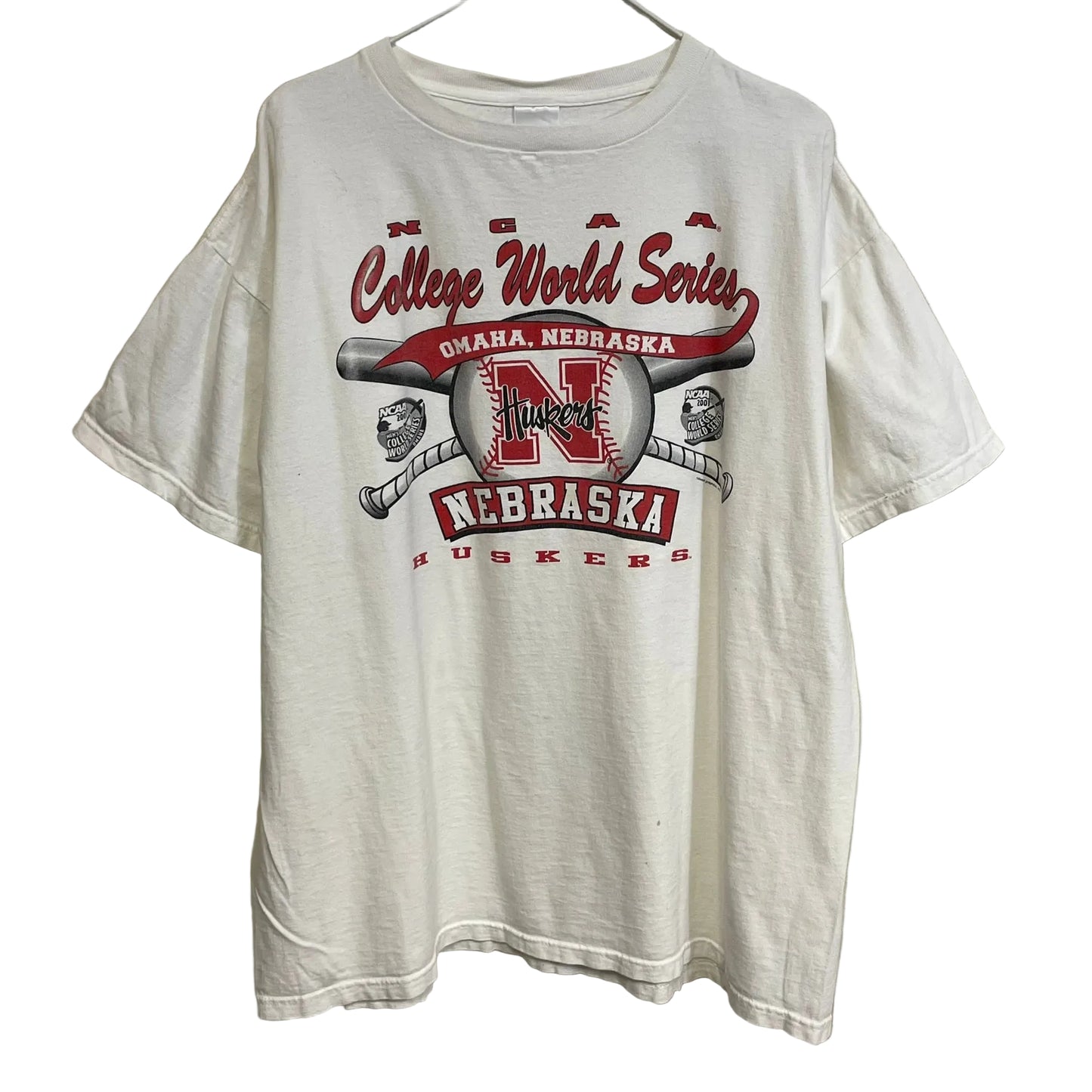 Vintage Nebraska Huskers Baseball 2001 College World Series Shirt XXL
