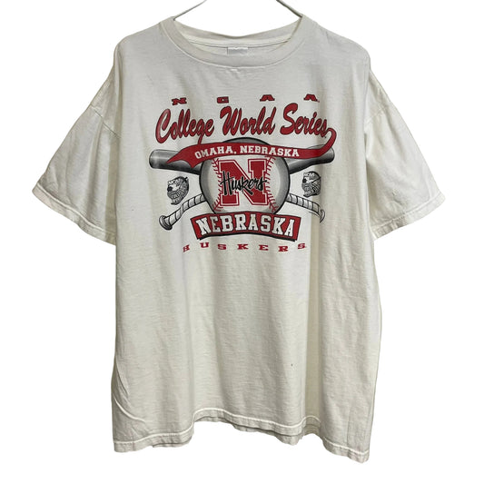 Vintage Nebraska Huskers Baseball 2001 College World Series Shirt XXL