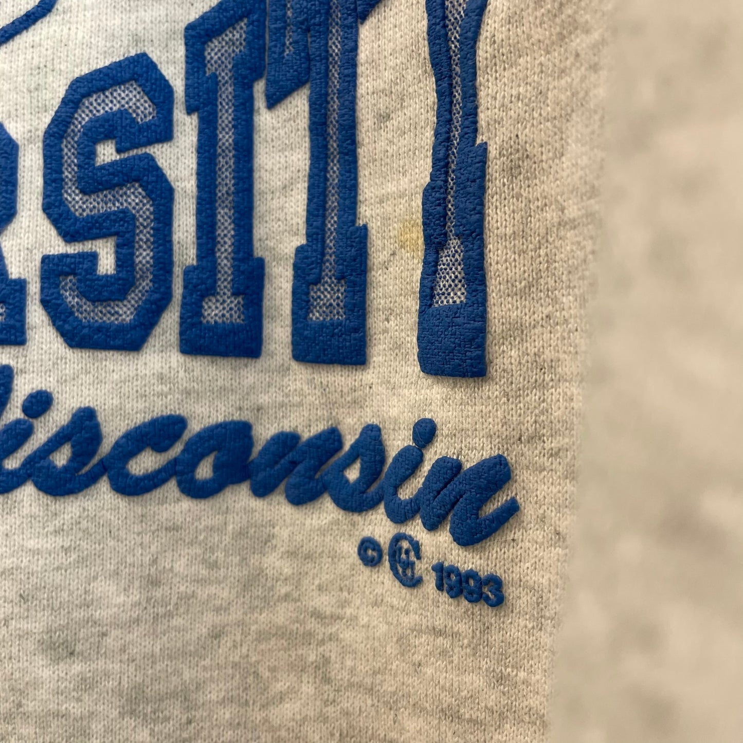 Vintage University of Wisconsin Nelson 1993 w/ Back Hit Crewneck L